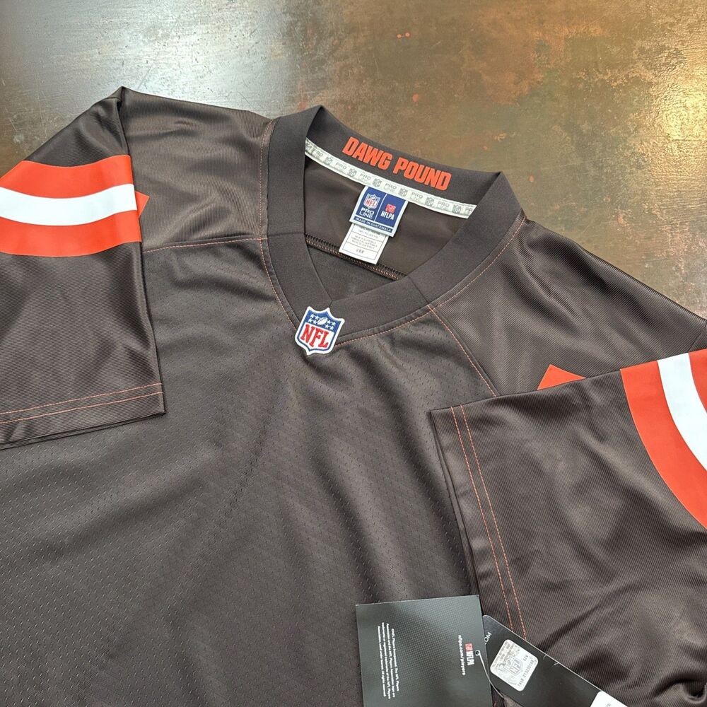 DAWG POUND Cleveland Browns NWT On Field blank Jersey Football NFL Sportswear M